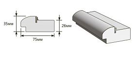 Комплект капителей 60/70/80/90 смдля дверей Браво, Т-35 (Красное Дерево)